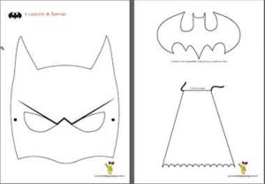 Carnevale costume di Batman da stampare