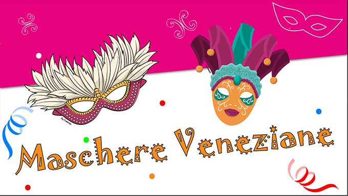 Carnevale maschere veneziane da stampare e colorare