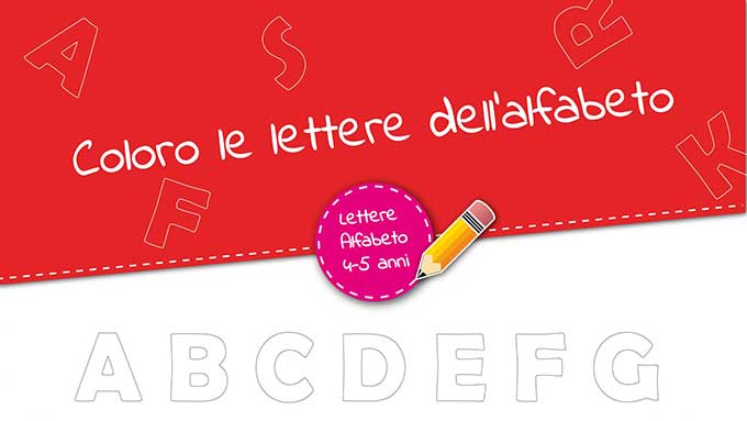 Lettere dell'alfabeto da colorare stampatello maiuscolo