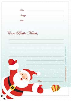 lettera a Babbo Natale da stampare